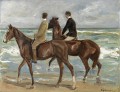 Horseman sur la plage à gauche Max Liebermann impressionnisme allemand